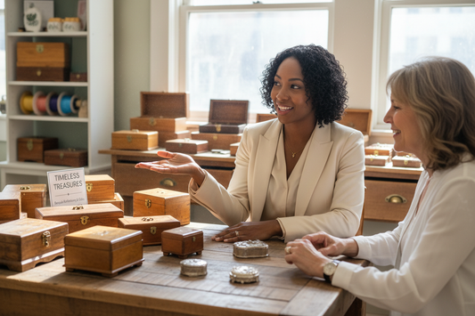 refinishing consultation between an african american woman (presenter) and customer